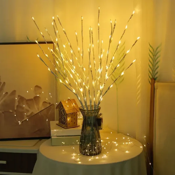 Branch Lamp, Battery Powered with 20 LED Light Strings - Image 3