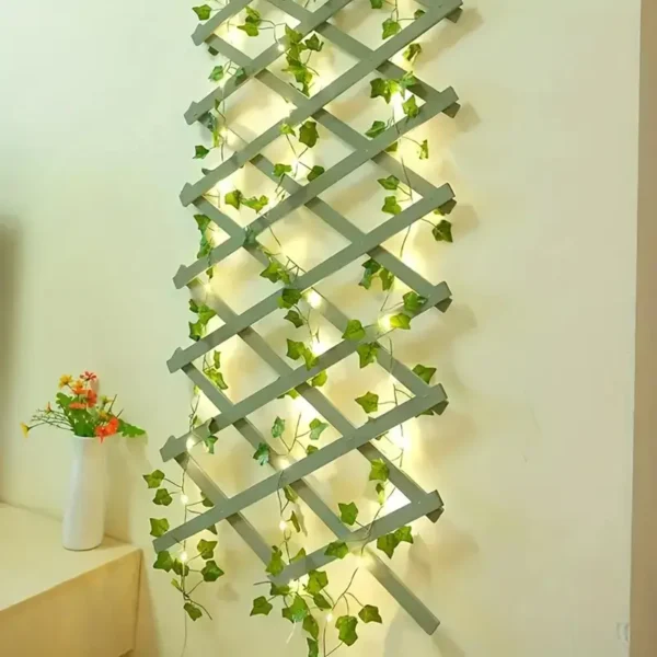 Ivy Vine with LED String Lights, Green Leaf Garland Chandelier