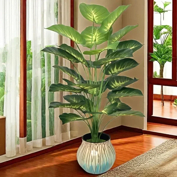 Artificial Monstera Plant - Tropical Rainforest Style - Image 2