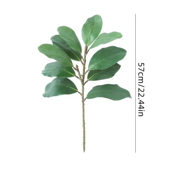 Simulated Green Plant Art Style Magnolia Leaves - Image 2
