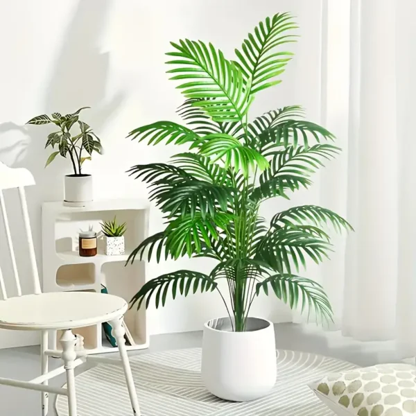 Artificial Palm Plant with 24 Leaves - 91.95cm Tropical Tree for Indoor & Outdoor Decor