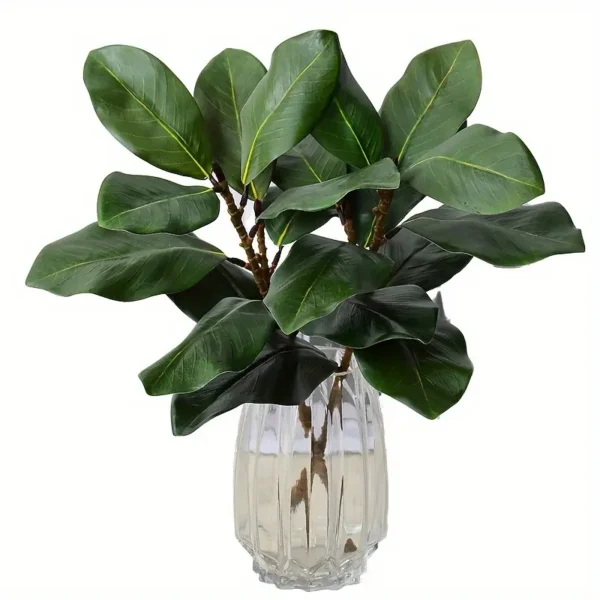 Simulated Green Plant Art Style Magnolia Leaves - Image 3