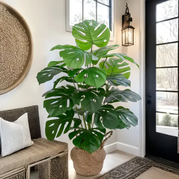 artificial Dracaena green plant with 24 large leaves